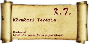 Körmöczi Terézia névjegykártya