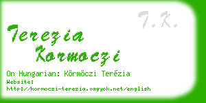 terezia kormoczi business card